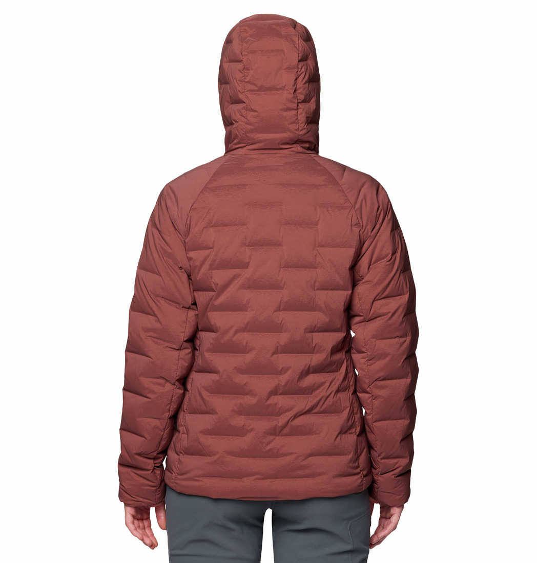 downt 「downt」 Mountain Hardwear Kadın Kırmızı Stretchdown Kapüşonlu Kaz Tüyü