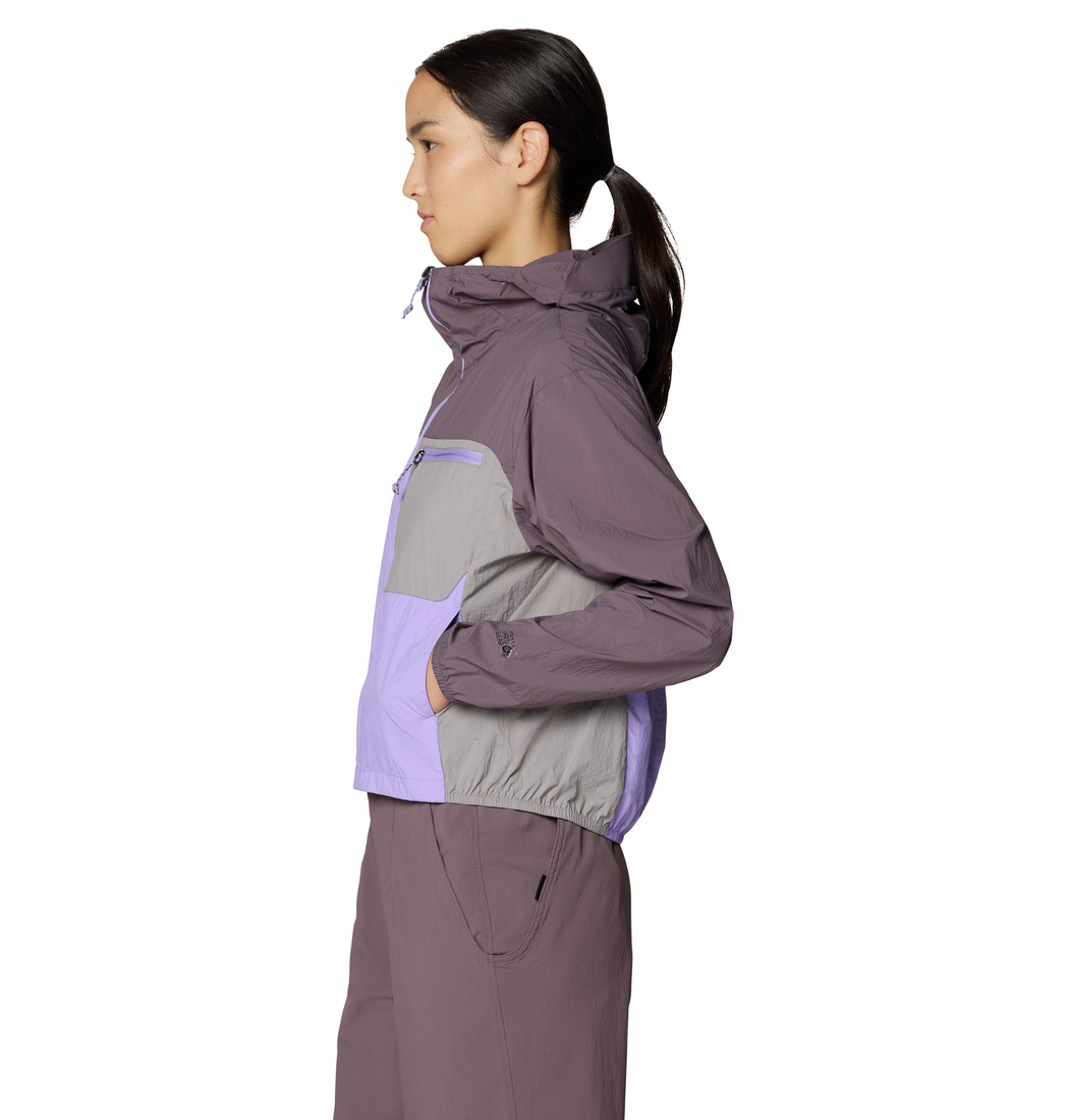 Mountain Hardwear Kadın Mor Wind Veil Kapüşonlu Rüzgarlık