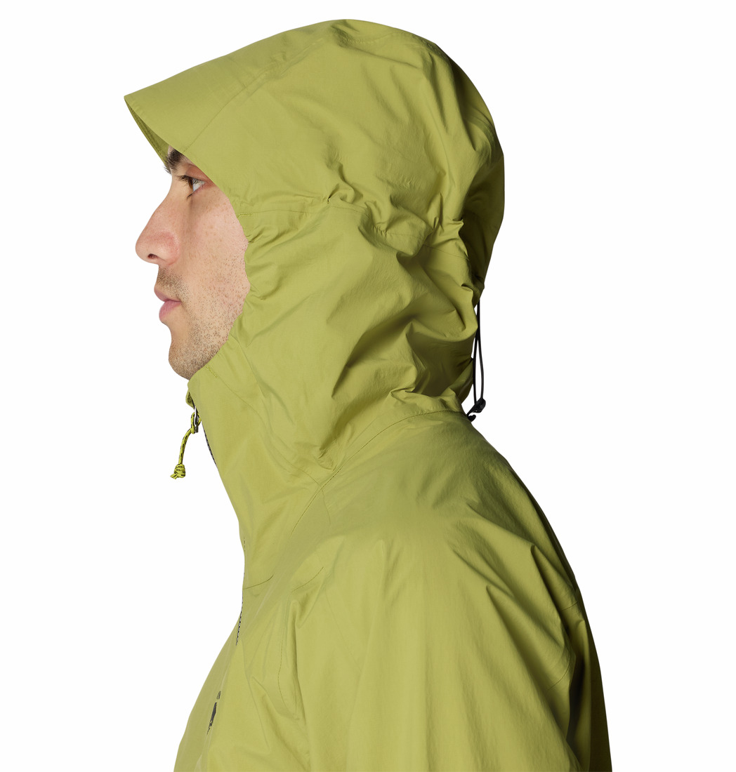 Mountain Hardwear Erkek Yeşil Cloud Cipher Kapüşonlu Yağmurluk