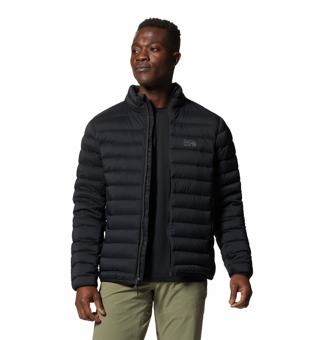 多良山 Mountain Hardwear Erkek Siyah Deloro Down Kaz Tüyü Mont