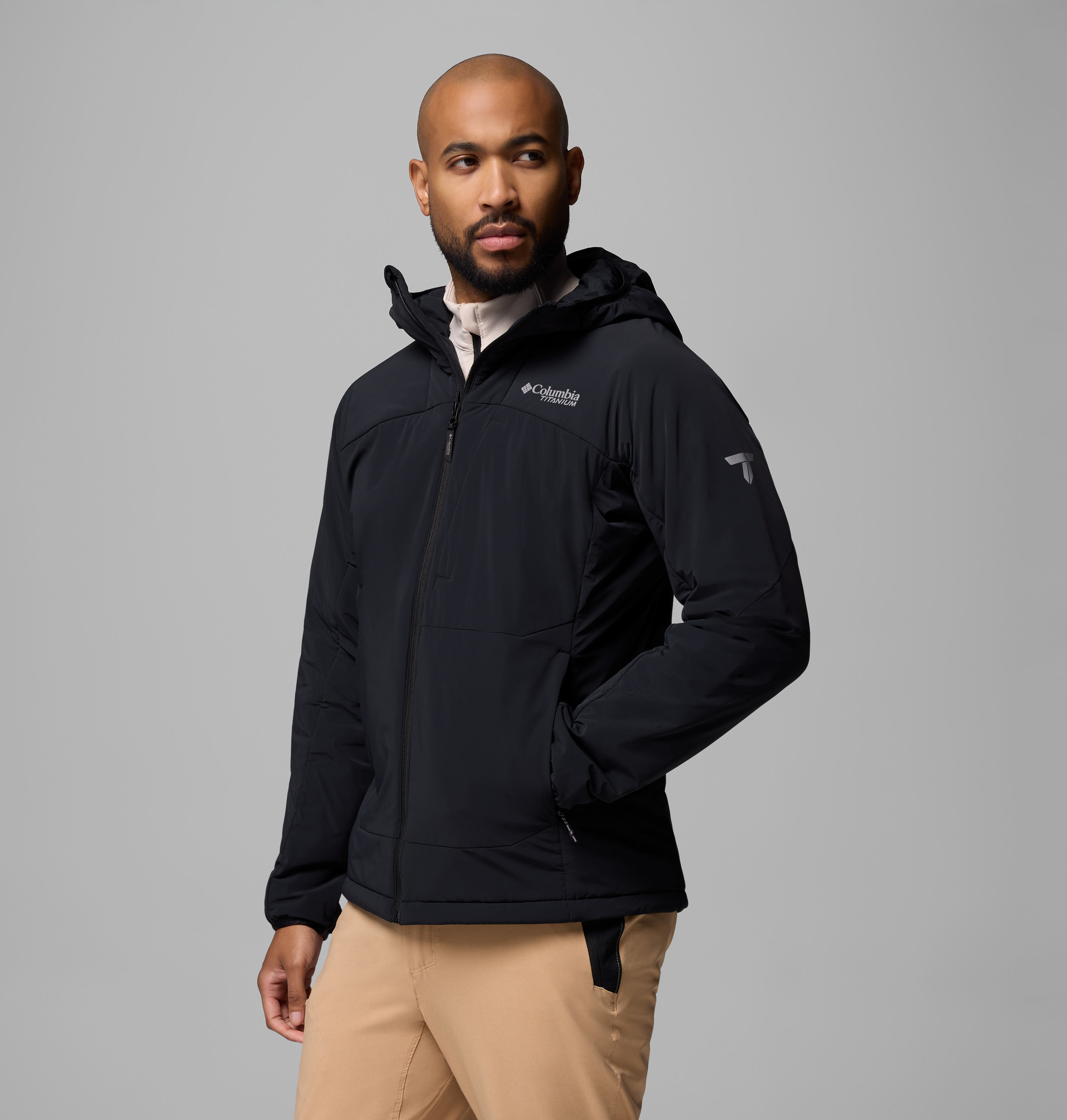 Columbia Erkek Siyah Silver Leaf Lite Kapüşonlu Mont