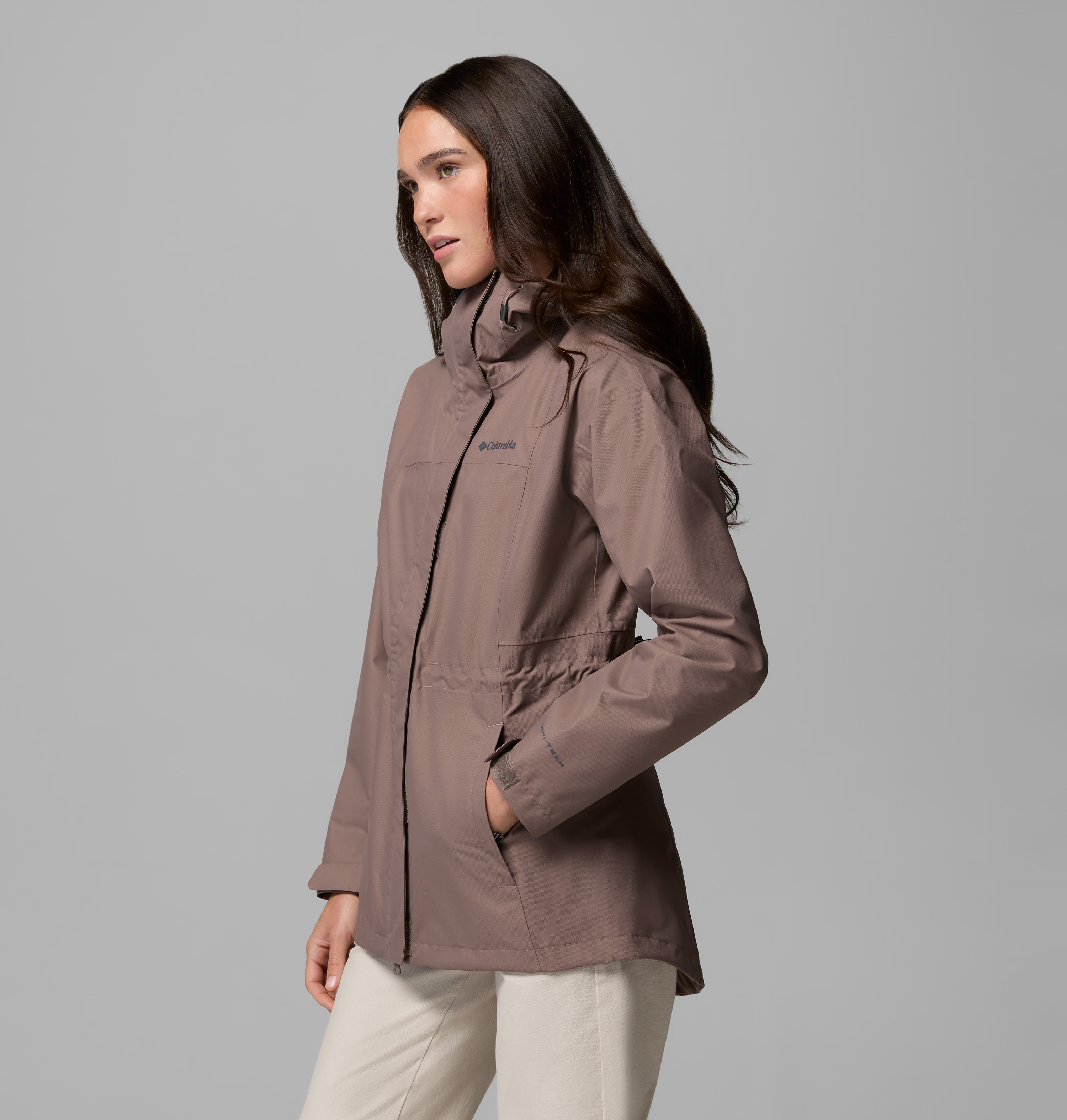 Columbia Kadın Kahve Hikebound II Long Yağmurluk 21139012542542XL